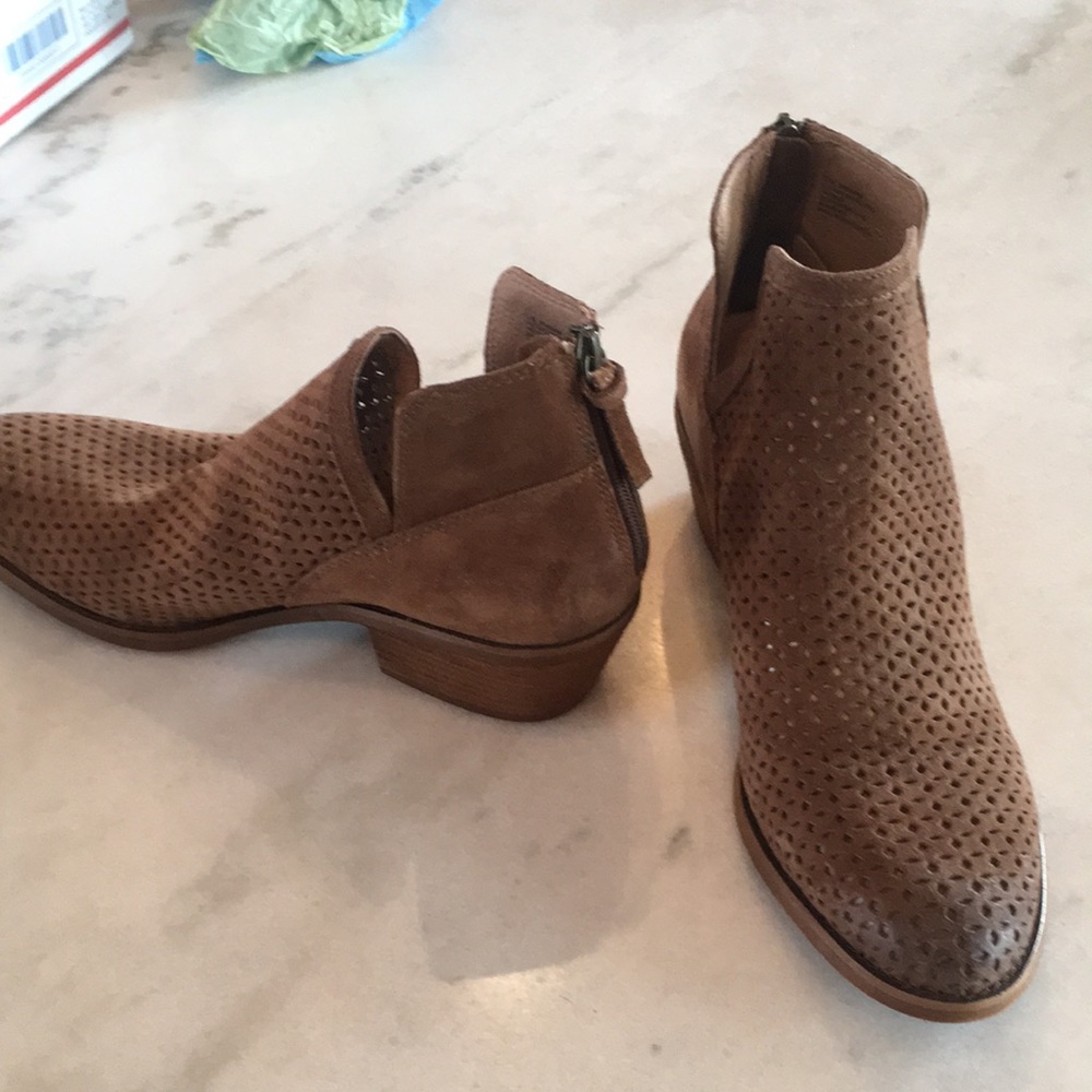 Genuine suede bootie by soft, size 11